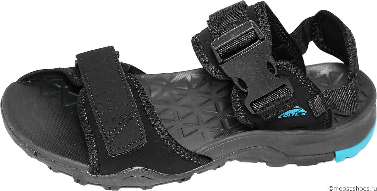 Обувь Editex S2130-2 черн / син сандалии больших размеров